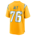Elroe LA.Chargers #76 Joe Alt Gold Alternate Charger Power Game Player Stitched Jerseys