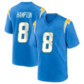 Elroe LA.Chargers #8 Omarion Hampton Player Blue Home Game Stitched Jerseys
