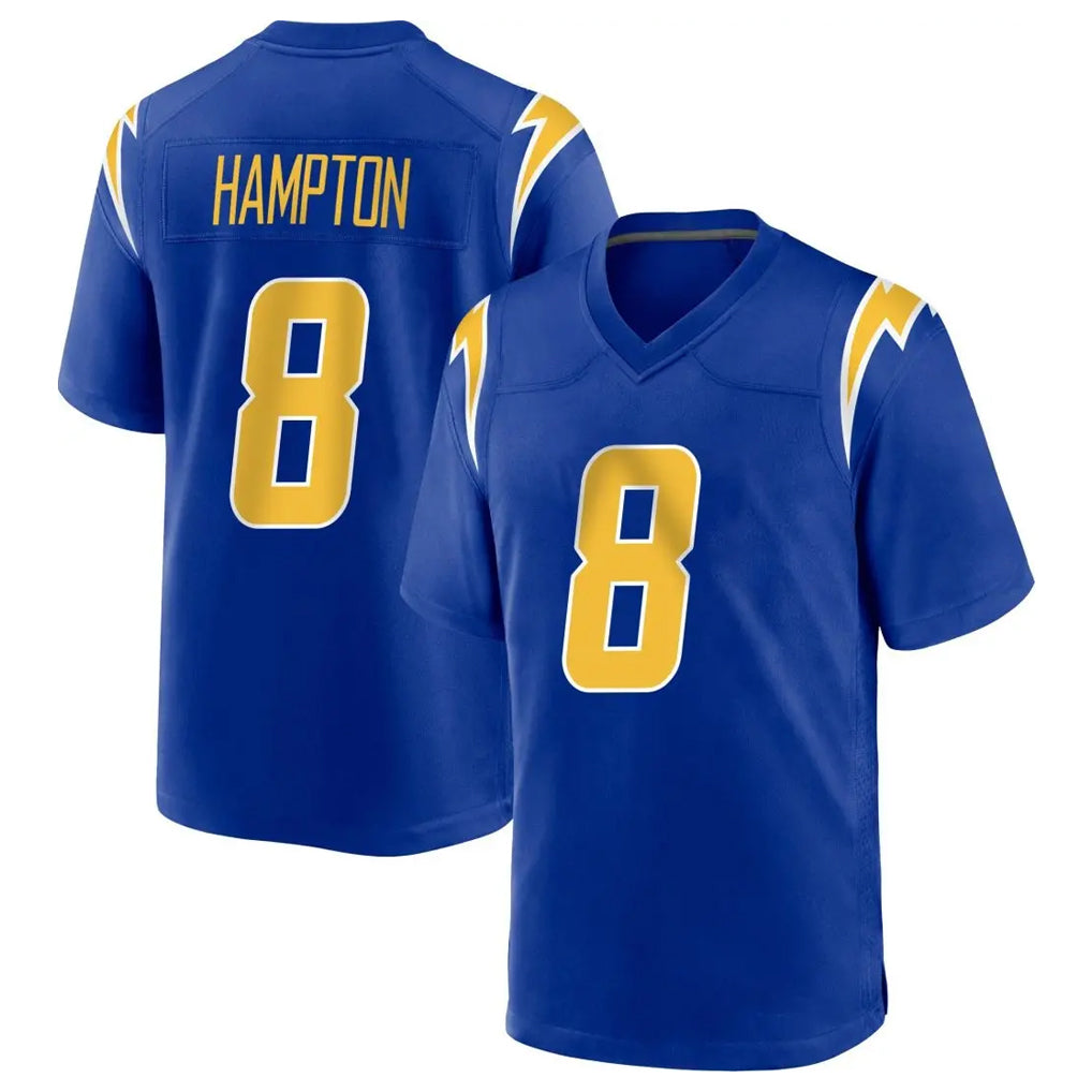 Elroe LA.Chargers #8 Omarion Hampton Player Royal Home Game Stitched Jerseys