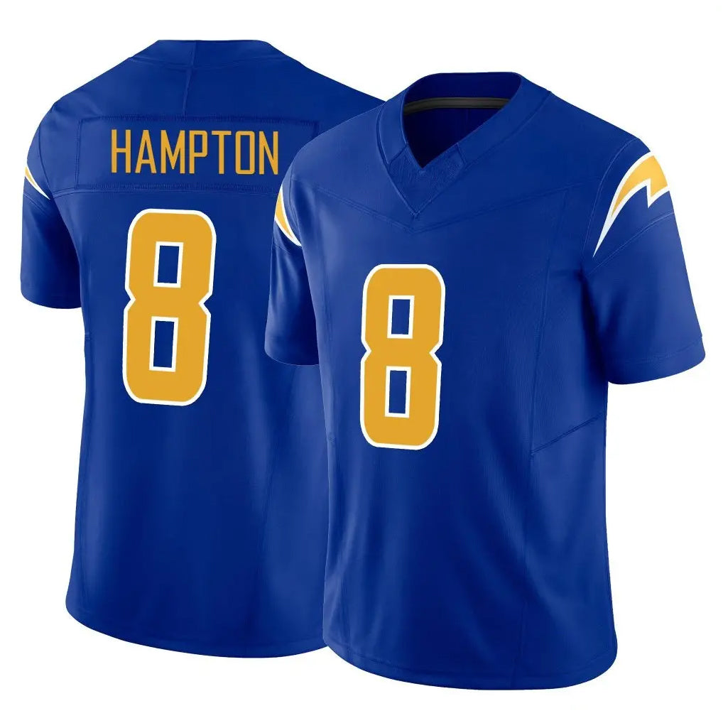 Elroe LA.Chargers #8 Omarion Hampton Player Royal Limited Vapor F.U.S.E. Home Game Stitched Jerseys