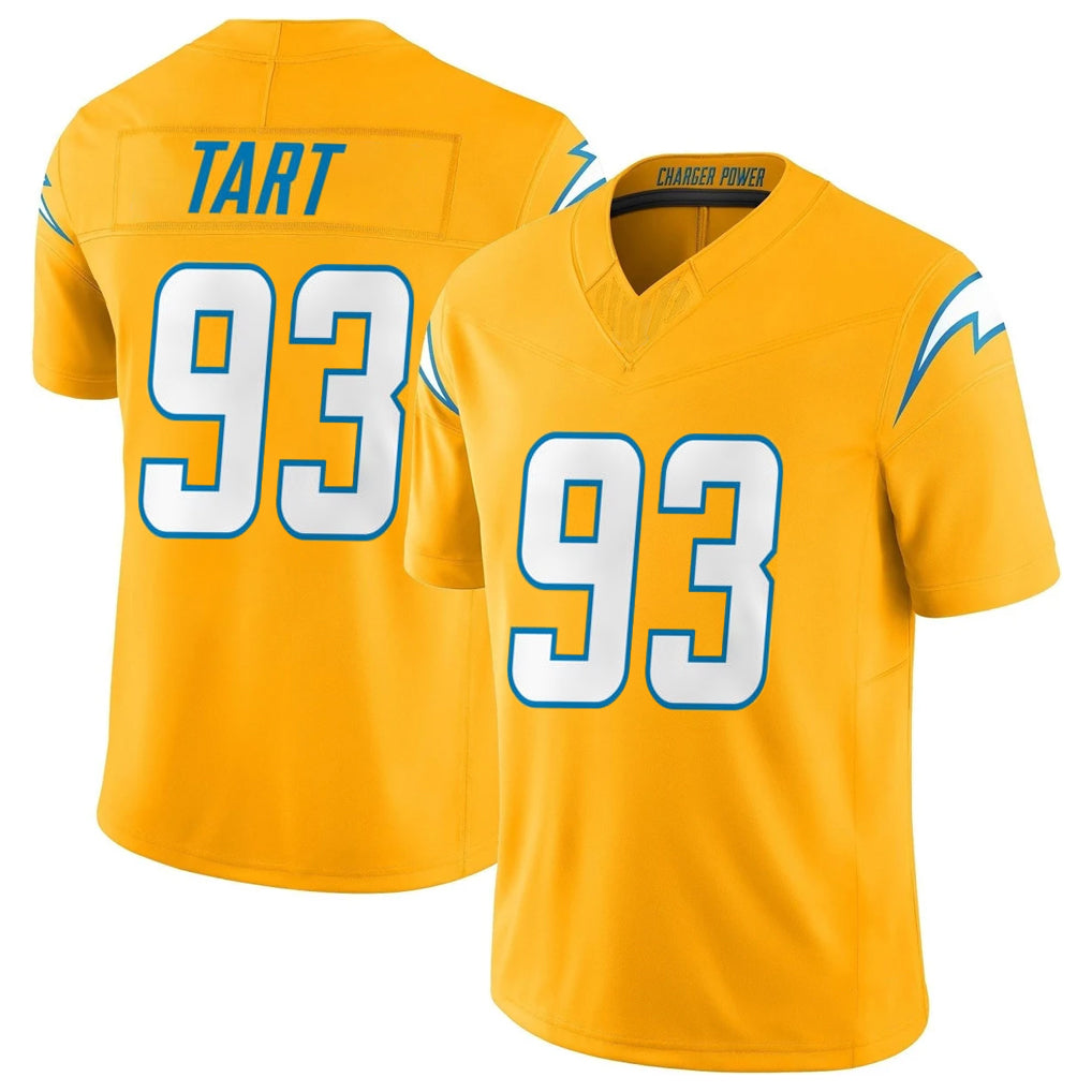 Elroe LA.Chargers #93 Teair Tart Player Gold Limited Vapor F.U.S.E. Home Game Stitched Jerseys