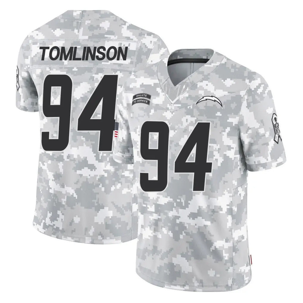 Elroe LA.Chargers #94 Dalvin Tomlinson Player Arctic Camo Salute To Service Limited Game Stitched Jerseys