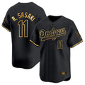 Elroe LA.Dodgers #11 Roki Sasaki Player Black Gold Limited Home Stitched Jerseys