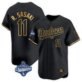 Elroe LA.Dodgers #11 Roki Sasaki Player Black Gold World Series Meet Limited Home Stitched Jerseys