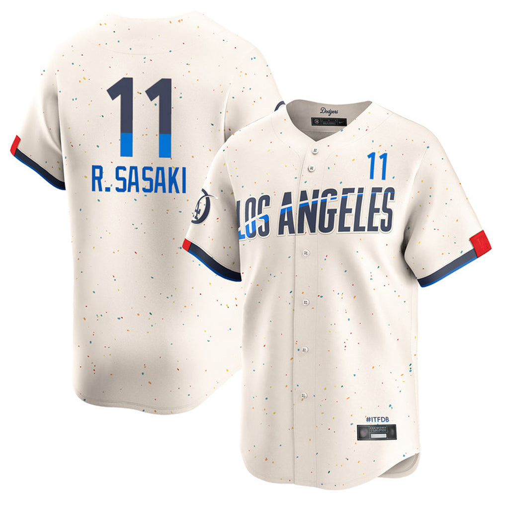 Elroe LA.Dodgers #11 Roki Sasaki Player Cream City Connect Limited Home Stitched Jerseys