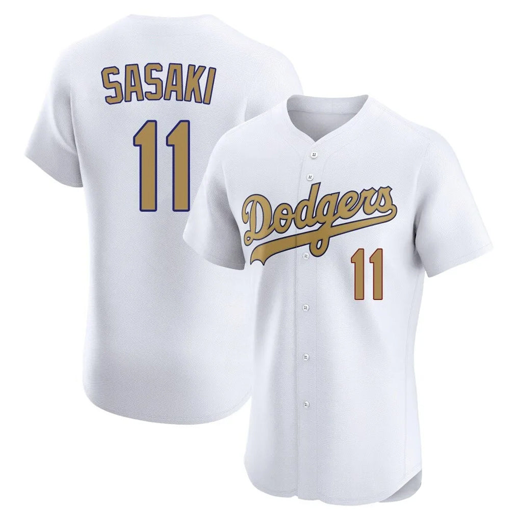 Elroe LA.Dodgers #11 Roki Sasaki Player Gold Limited Elite Home Stitched Jerseys