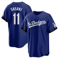 Elroe LA.Dodgers #11 Roki Sasaki Player Royal City Connect Home Game Stitched Jerseys