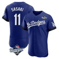 Elroe LA.Dodgers #11 Roki Sasaki Player Royal World Series City Connect Elite Home Stitched Jerseys