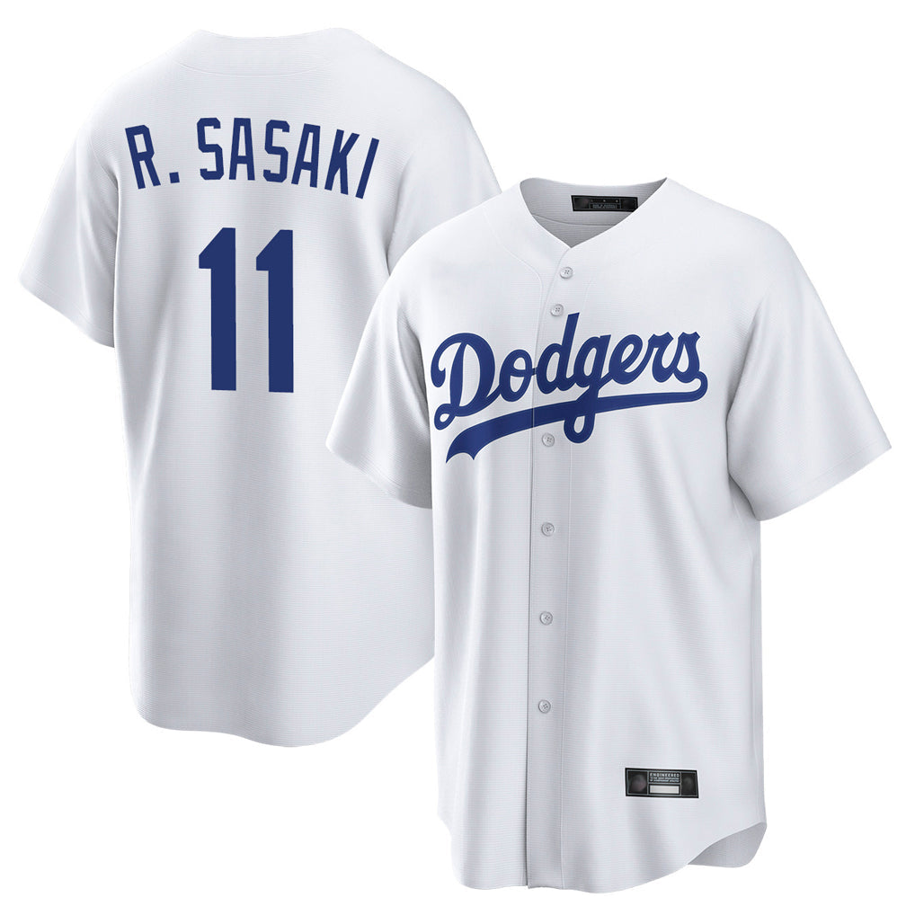 Elroe LA.Dodgers #11 Roki Sasaki Player White Game Home Stitched Jerseys