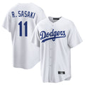 Elroe LA.Dodgers #11 Roki Sasaki Player White Game Home Stitched Jerseys