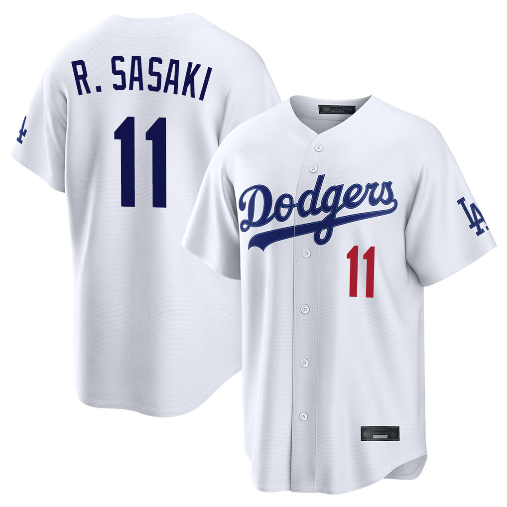 Elroe LA.Dodgers #11 Roki Sasaki Player White Home Game Stitched Jerseys