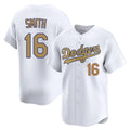 Elroe LA.Dodgers #16 Will Smith Player Gold Collection Limited Home Stitched Jerseys