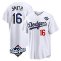 Elroe LA.Dodgers #16 Will Smith Player Gold White World Series 2026 Collection Stadium Limited Stitched Jerseys