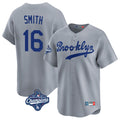 Elroe LA.Dodgers #16 Will Smith Player Gray World Series Meet Game Limited Home Stitched Jerseys