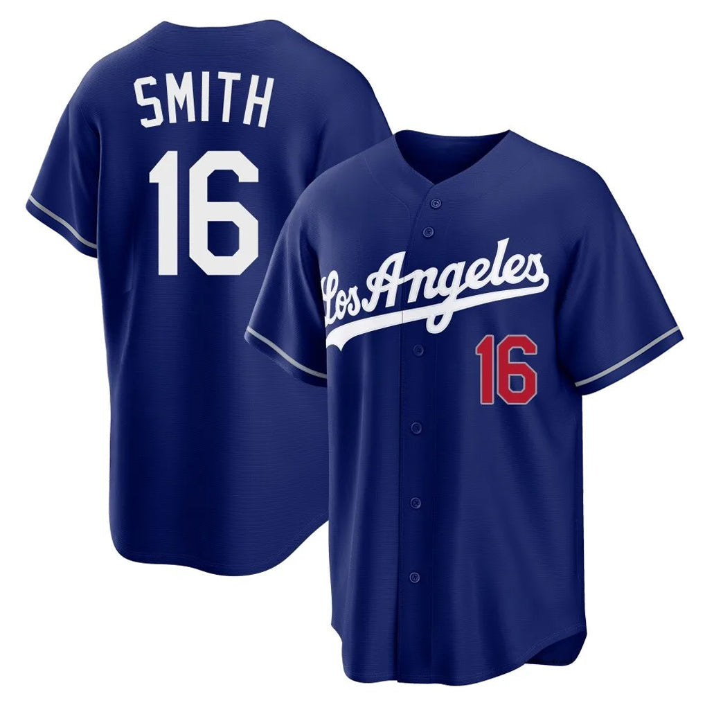 Elroe LA.Dodgers #16 Will Smith Player Royal Game Home Stitched Jerseys