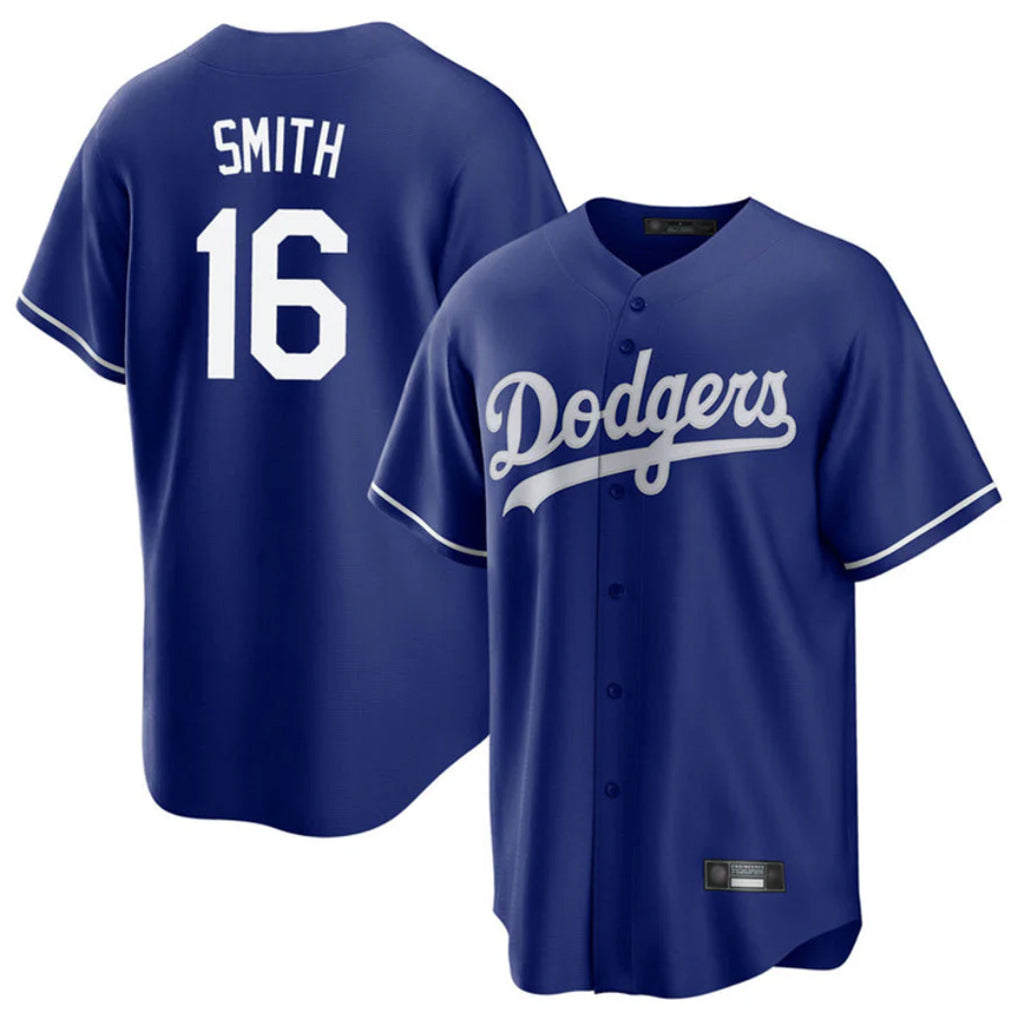 Elroe LA.Dodgers #16 Will Smith Player Royal Game Stitched Jerseys