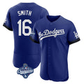 Elroe LA.Dodgers #16 Will Smith Player Royal World Series Meet City Connect Elite Home Stitched Jerseys