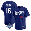 Elroe LA.Dodgers #16 Will Smith Player Royal World Series Meet Limited Home Stitched Jerseys