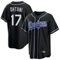 Elroe LA.Dodgers #17 Shohei Ohtani Player Black Carbon Limited Home Stitched Jerseys