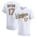 Elroe LA.Dodgers #17 Shohei Ohtani Player Gold Limited Elite Home Stitched Jerseys