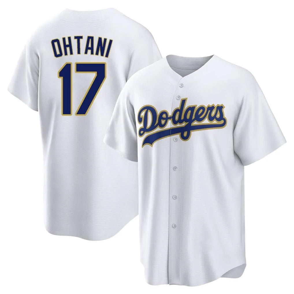 Elroe LA.Dodgers #17 Shohei Ohtani Player Gold White 2026 Collection Stadium Game Stitched Jerseys