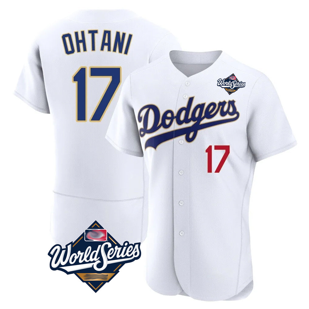 Elroe LA.Dodgers #17 Shohei Ohtani Player Gold White World Series 2026 Collection Stadium Limited Elite Stitched Jerseys