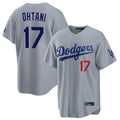 Elroe LA.Dodgers #17 Shohei Ohtani Player Gray Game Home Stitched Jerseys