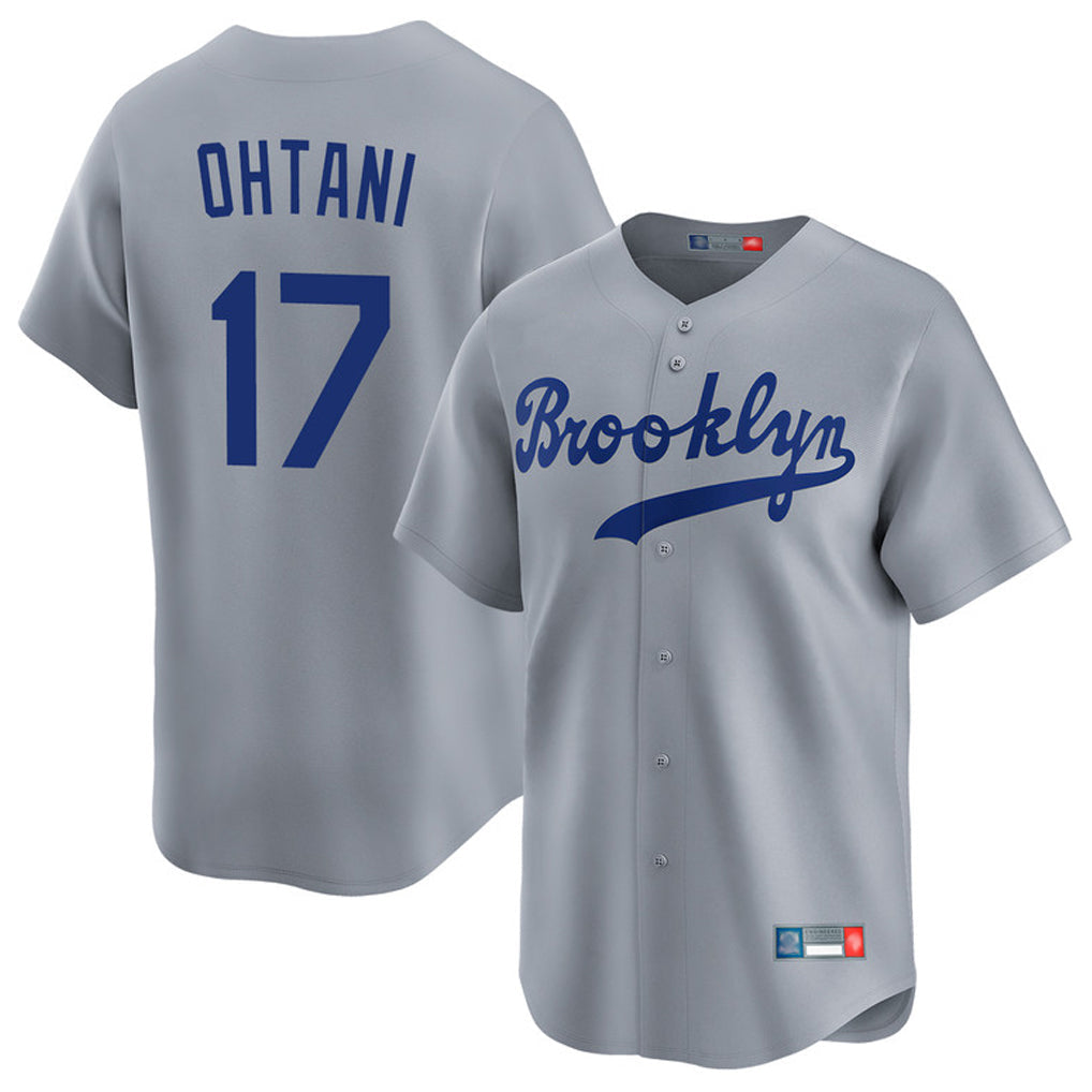 Elroe LA.Dodgers #17 Shohei Ohtani Player Gray Game Limited Home Stitched Jerseys
