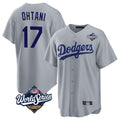 Elroe LA.Dodgers #17 Shohei Ohtani Player Gray World Series Game Stitched Jerseys