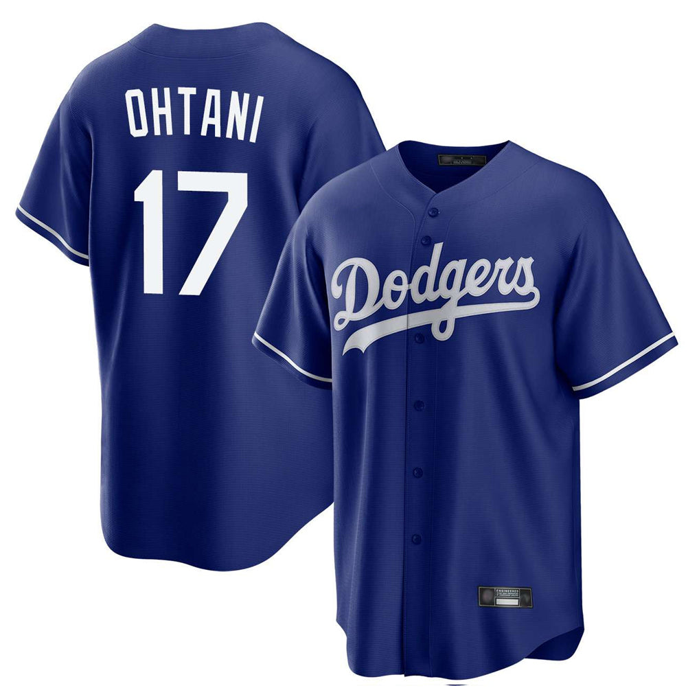 Elroe LA.Dodgers #17 Shohei Ohtani Player Royal Home Game Stitched Jerseys