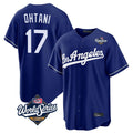Elroe LA.Dodgers #17 Shohei Ohtani Player Royal World Series Game Stitched Jerseys