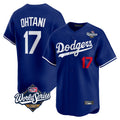 Elroe LA.Dodgers #17 Shohei Ohtani Player Royal World Series Limited Home Stitched Jerseys