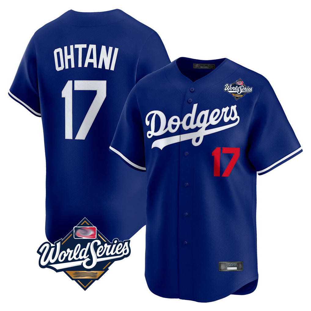 Elroe LA.Dodgers #17 Shohei Ohtani Player Royal World Series Limited Home Stitched Jerseys