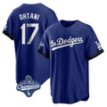 Elroe LA.Dodgers #17 Shohei Ohtani Player Royal World Series Meet City Connect Home Game Stitched Jerseys