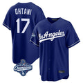 Elroe LA.Dodgers #17 Shohei Ohtani Player Royal World Series Meet Game Stitched Jerseys