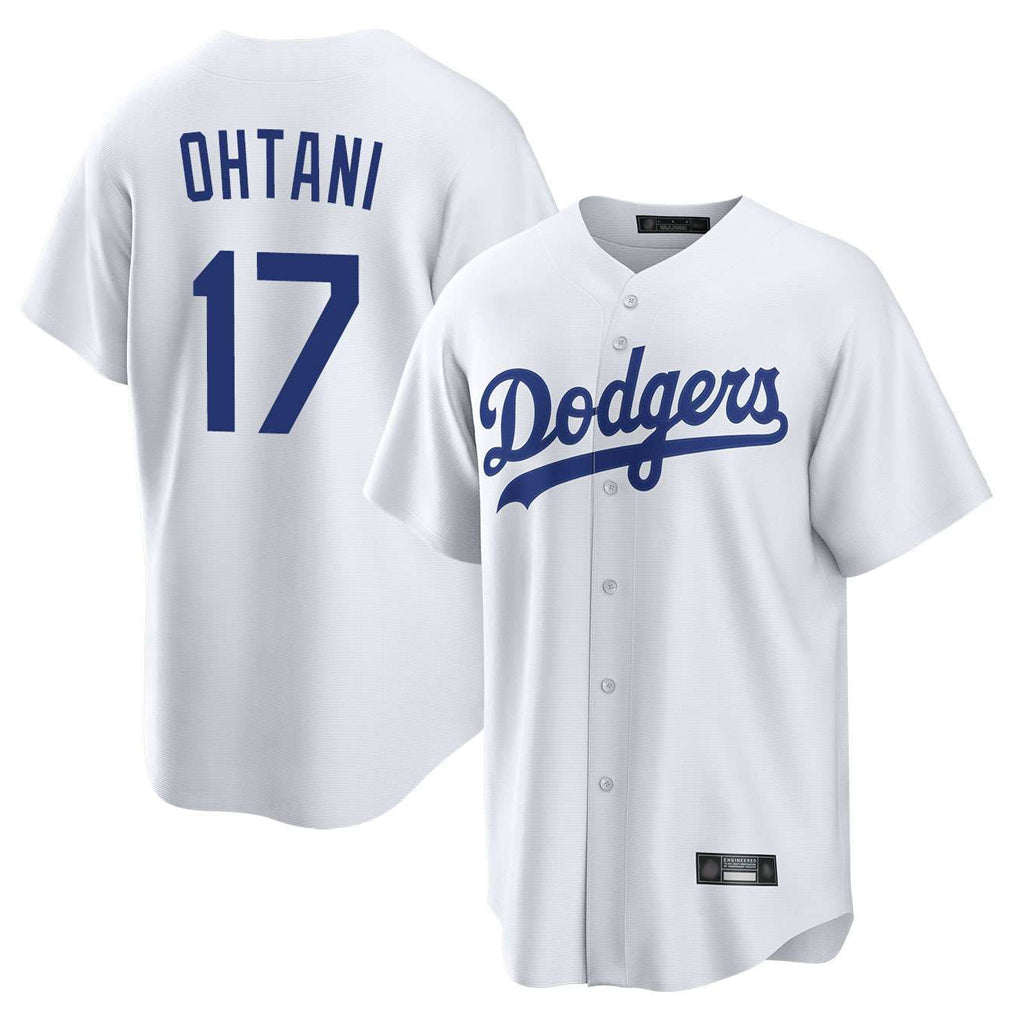 Elroe LA.Dodgers #17 Shohei Ohtani Player White Game Home Stitched Jerseys