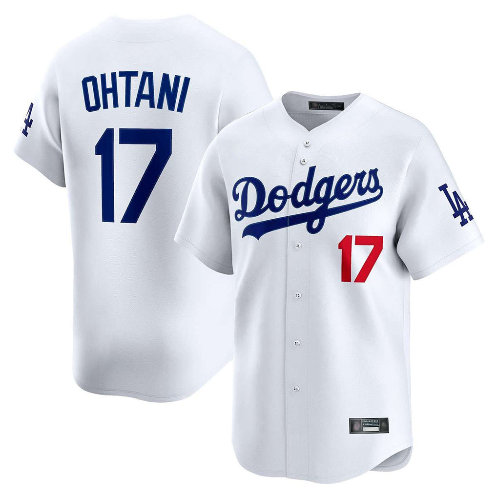 Elroe LA.Dodgers #17 Shohei Ohtani Player White Limited Home Stitched Jerseys