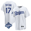 Elroe LA.Dodgers #17 Shohei Ohtani Player White World Series Meet Game Home Stitched Jerseys