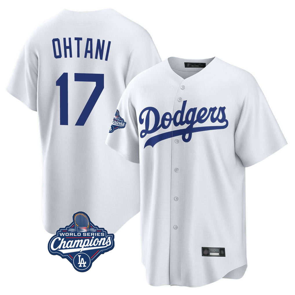 Elroe LA.Dodgers #17 Shohei Ohtani Player White World Series Meet Game Home Stitched Jerseys