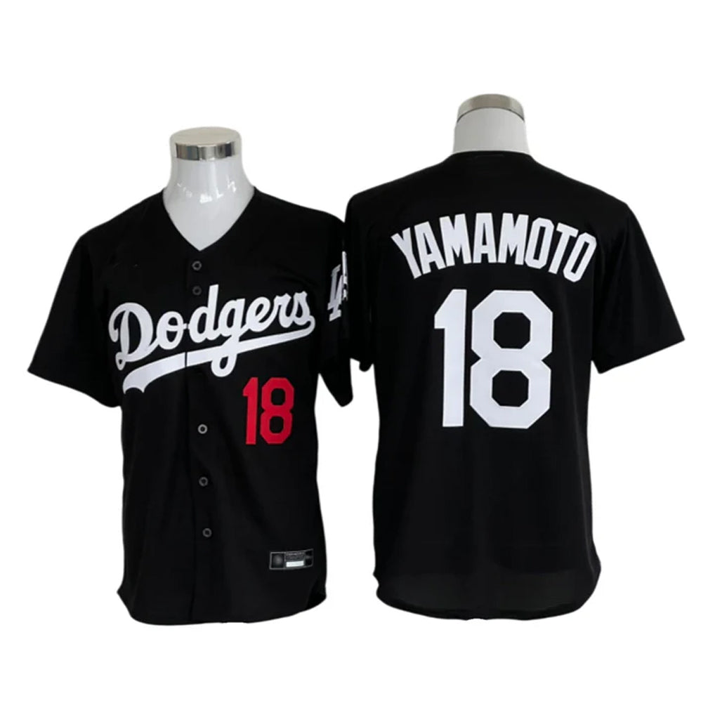 Elroe LA.Dodgers #18 Yoshinobu Yamamoto Player Black Limited Home Stitched Jerseys