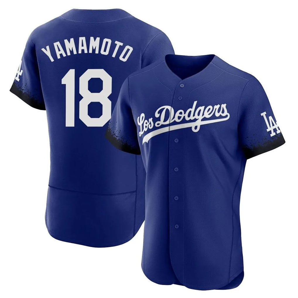 Elroe LA.Dodgers #18 Yoshinobu Yamamoto Player Royal City Connect Elite Home Stitched Jerseys