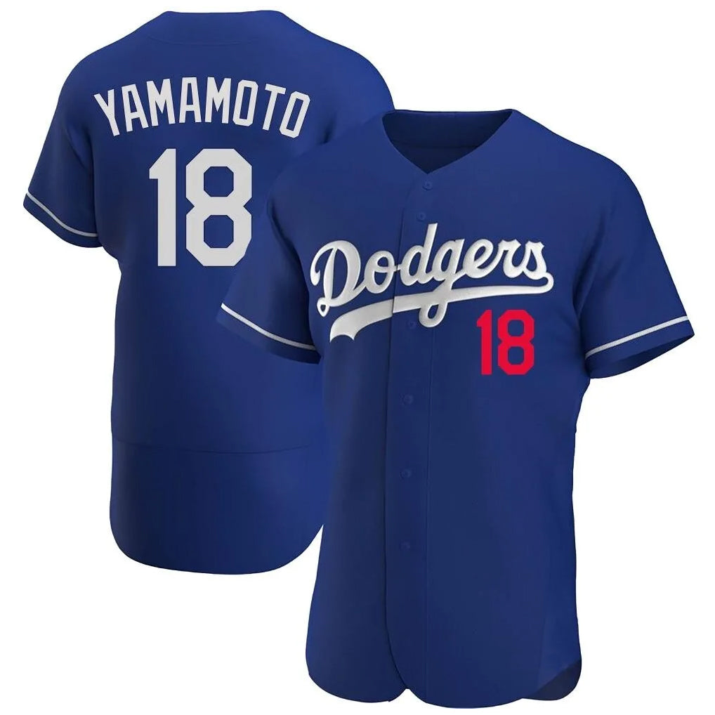 Elroe LA.Dodgers #18 Yoshinobu Yamamoto Player Royal Limited Elite Home Stitched Jerseys
