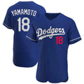 Elroe LA.Dodgers #18 Yoshinobu Yamamoto Player Royal Limited Elite Home Stitched Jerseys