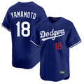 Elroe LA.Dodgers #18 Yoshinobu Yamamoto Player Royal Limited Home Stitched Jerseys