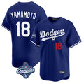 Elroe LA.Dodgers #18 Yoshinobu Yamamoto Player Royal World Series Meet Limited Home Stitched Jerseys
