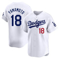 Elroe LA.Dodgers #18 Yoshinobu Yamamoto Player White Limited Home Stitched Jerseys