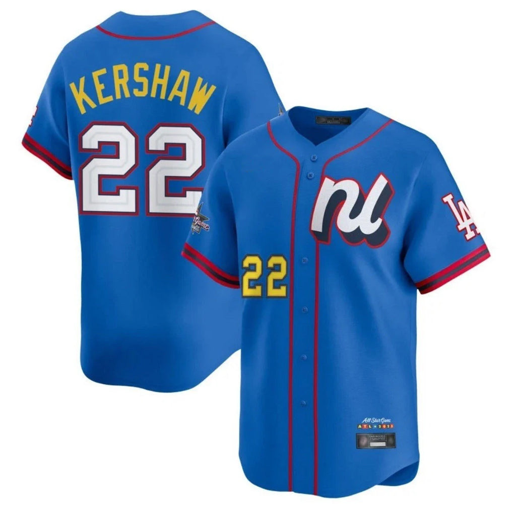 Elroe LA.Dodgers #22 Clayton Kershaw Player Blue All-Star Limited Home Stitched Jerseys
