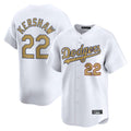 Elroe LA.Dodgers #22 Clayton Kershaw Player Gold Collection Limited Home Stitched Jerseys