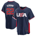 Elroe LA.Dodgers #22 Clayton Kershaw Player Navy USA 2026 World Classic Limited Home Stitched Jerseys