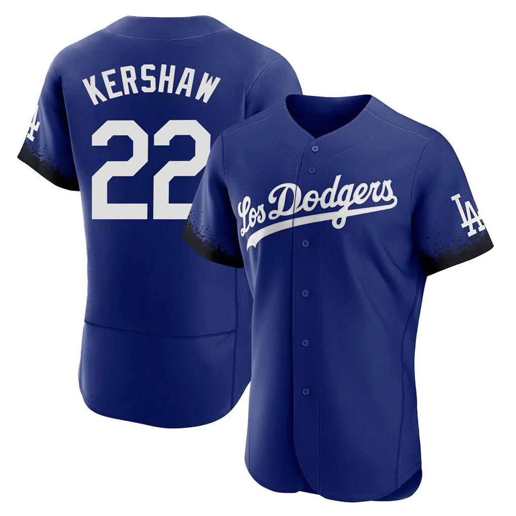 Elroe LA.Dodgers #22 Clayton Kershaw Player Royal City Connect Elite Home Stitched Jerseys